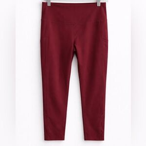 Mondetta Burgundy Performance‎ Luxury Cropped Leggings Size S